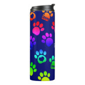 Aangepersonaliseerde marinehond Prints Love Rainbo Thermosbeker (Gedraaid links)