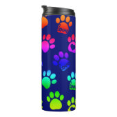 Aangepersonaliseerde marinehond Prints Love Rainbo Thermosbeker (Geroteerd rechts)