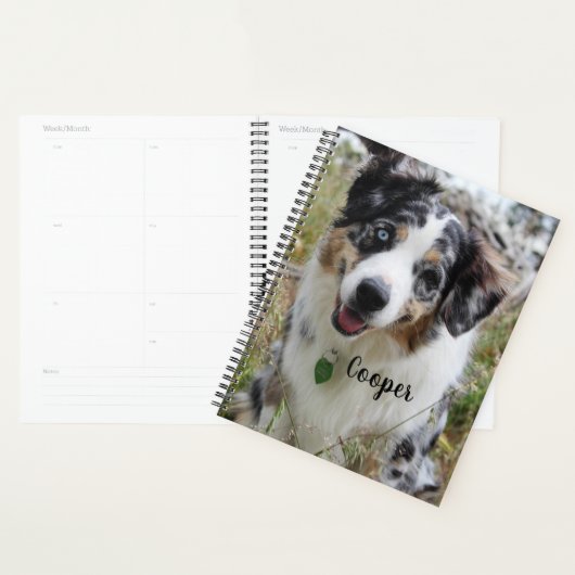 Aangepersonaliseerde Merle Australian Shepherd Pup Planner (Display)