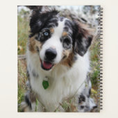 Aangepersonaliseerde Merle Australian Shepherd Pup Planner (Achterkant)
