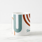 Aangepersonaliseerde moderne Arches Terracotta Koffiemok (Center)