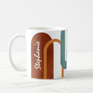 Aangepersonaliseerde moderne Arches Terracotta Koffiemok