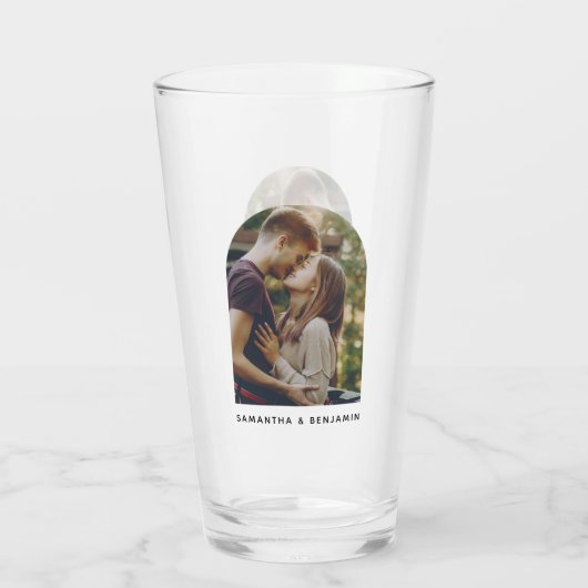 Aangepersonaliseerde Moderne Fotokeepaardbeer Glas (Achterkant)