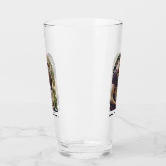 Aangepersonaliseerde Moderne Fotokeepaardbeer Glas (Links)