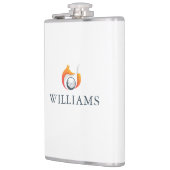 Aangepersonaliseerde moderne fox- en Golfbal-naam Heupfles (Links)