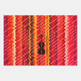 Aangepersonaliseerde moderne gewelddadige naam Vio Inpakpapier Vel