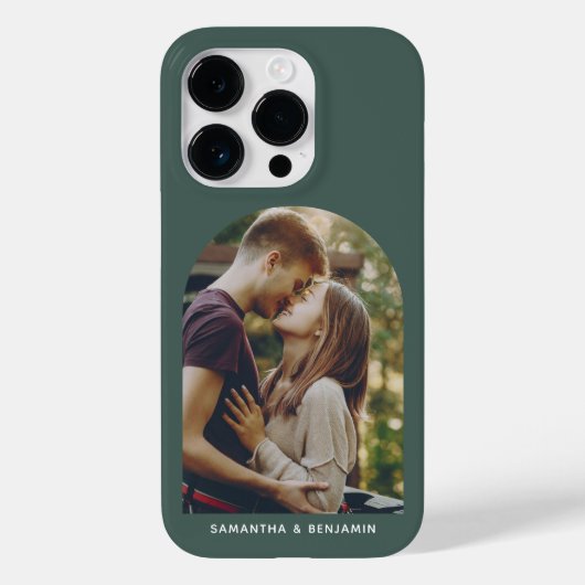 Aangepersonaliseerde Moderne Koppels Fototoetsenbo Case-Mate iPhone Case (Achterkant)