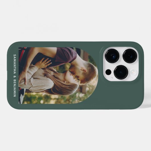 Aangepersonaliseerde Moderne Koppels Fototoetsenbo Case-Mate iPhone Case (Achterkant (horizontaal))