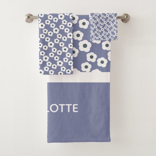 Aangepersonaliseerde moderne, moderne, Floral Patr Bad Handdoek (Insitu)