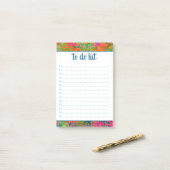 Aangepersonaliseerde naam Abstract kleurig om lijs Post-it® Notes (Op bureau)