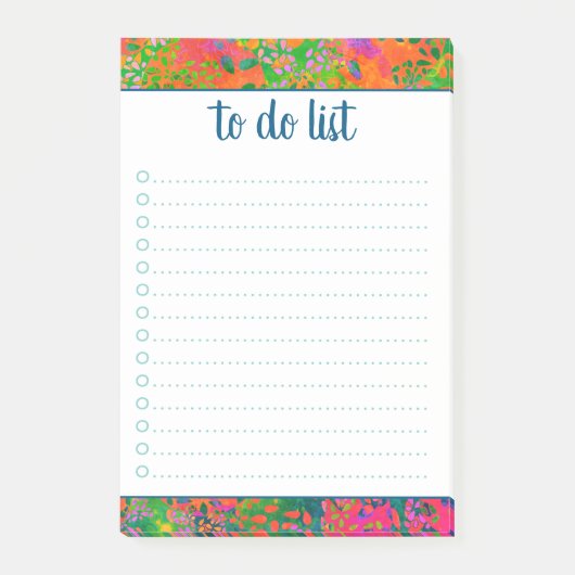 Aangepersonaliseerde naam Abstract kleurig om lijs Post-it® Notes (Voorkant)