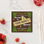 Aangepersonaliseerde naam bierbrouwerij | Hop Barl Servet (Insitu)