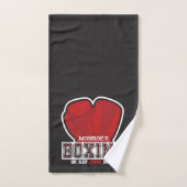 Aangepersonaliseerde naam Boxer Boxing Glove Prize Bad Handdoek (Handdoek)