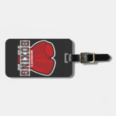 Aangepersonaliseerde naam Boxer Boxing Glove Prize Bagagelabel (Voorkant horizontaal)