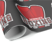 Aangepersonaliseerde naam Boxer Boxing Glove Prize Cadeaupapier (Rol Hoek)