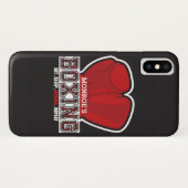 Aangepersonaliseerde naam Boxer Boxing Glove Prize Case-Mate iPhone Case (Achterkant (horizontaal))