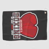 Aangepersonaliseerde naam Boxer Boxing Glove Prize Golfhanddoek (Horizontaal)