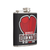 Aangepersonaliseerde naam Boxer Boxing Glove Prize Heupfles (Rechts)