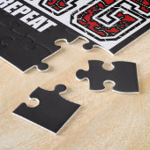 Aangepersonaliseerde naam Boxer Boxing Glove Prize Legpuzzel (Zijkant)