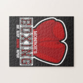 Aangepersonaliseerde naam Boxer Boxing Glove Prize Legpuzzel (Horizontaal)