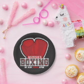 Aangepersonaliseerde naam Boxer Boxing Glove Prize Papieren Bordje (Feest)