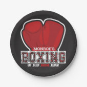 Aangepersonaliseerde naam Boxer Boxing Glove Prize Papieren Bordje (Voorkant)