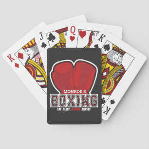 Aangepersonaliseerde naam Boxer Boxing Glove Prize Pokerkaarten