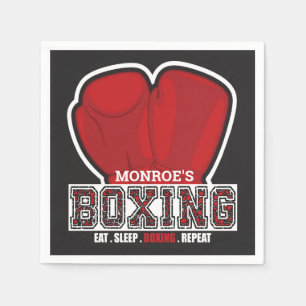 Aangepersonaliseerde naam Boxer Boxing Glove Prize Servet