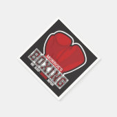 Aangepersonaliseerde naam Boxer Boxing Glove Prize Servet (Hoek)