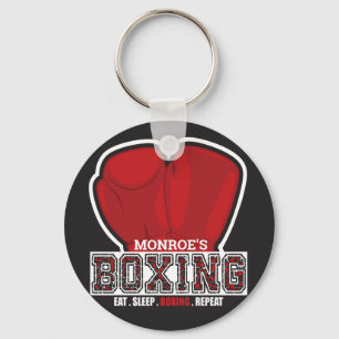 Aangepersonaliseerde naam Boxer Boxing Glove Prize Sleutelhanger