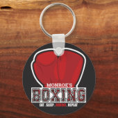 Aangepersonaliseerde naam Boxer Boxing Glove Prize Sleutelhanger (Voorkant)