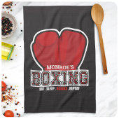 Aangepersonaliseerde naam Boxer Boxing Glove Prize Theedoek