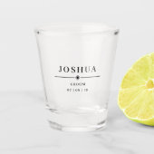 Aangepersonaliseerde naam en datum van de huwelijk shot glas (Voorkant)