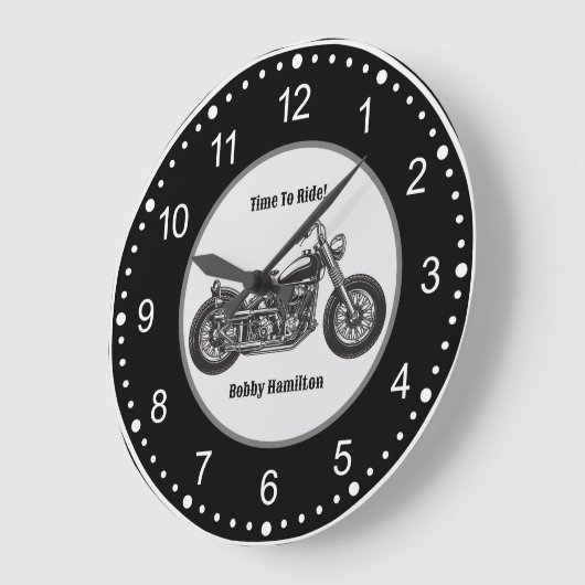 Aangepersonaliseerde naam en Gezegde motorfietser Grote Klok (Hoek)