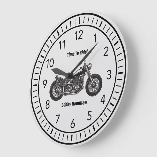Aangepersonaliseerde naam en Gezegde motorfietser Grote Klok (Hoek)