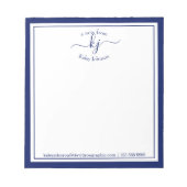 Aangepersonaliseerde naam marine | Van het bureau  Notitieblok (Voorkant)