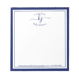 Aangepersonaliseerde naam marine | Van het bureau  Notitieblok