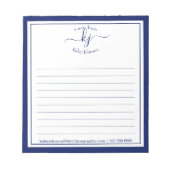 Aangepersonaliseerde naam marine | Van het bureau Notitieblok (Voorkant)