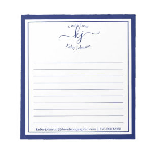 Aangepersonaliseerde naam marine   Van het bureau  Notitieblok