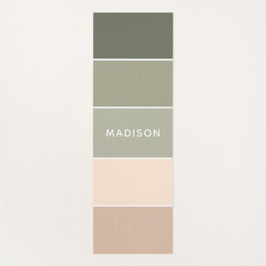 Aangepersonaliseerde naam Modern Trendy Colorblock Yogamat (Achterkant)