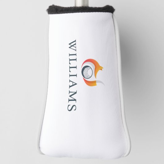 Aangepersonaliseerde naam moderne vos- en galg-gol golfheadcover (Draai 90)