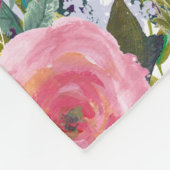 Aangepersonaliseerde naam Monogram Waterverf Flora Fleece Deken (Hoek)