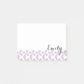 Aangepersonaliseerde naam Paarse Pinwheels Post-it® Notes (Voorkant)