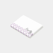 Aangepersonaliseerde naam Paarse Pinwheels Post-it® Notes (Schuin)