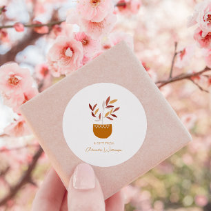 Aangepersonaliseerde naam Plant uit najaar botanis Ronde Sticker