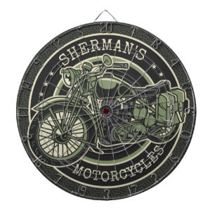 Aangepersonaliseerde NAAM Retro Militaire motorfie Dartbord
