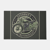 Aangepersonaliseerde NAAM Retro Militaire motorfie Deurmat (Voorkant)