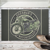 Aangepersonaliseerde NAAM Retro Militaire motorfie Deurmat