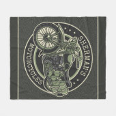Aangepersonaliseerde NAAM Retro Militaire motorfie Fleece Deken (Voorkant (Horizontaal))