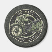 Aangepersonaliseerde NAAM Retro Militaire motorfie Magneet (Voorkant)